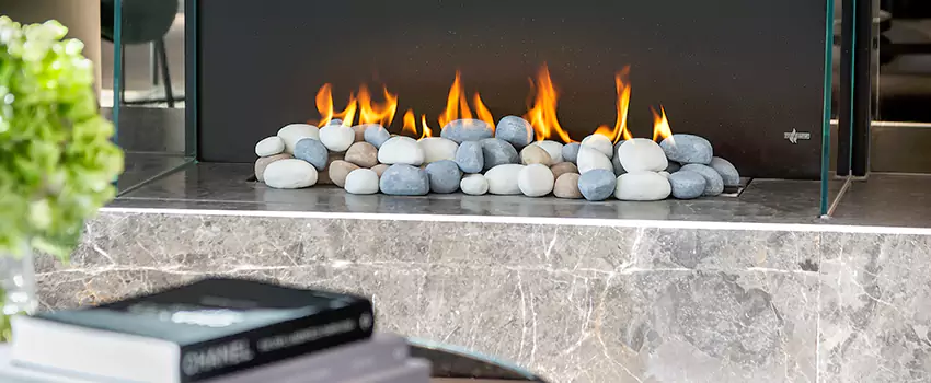 Double-Height Fireplace Design Refurbishment in Victoriaville, Quebec